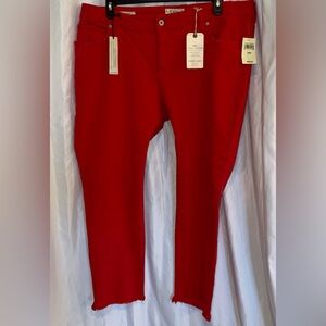 Lucky Brand Cherry Red Skinny Jeans
